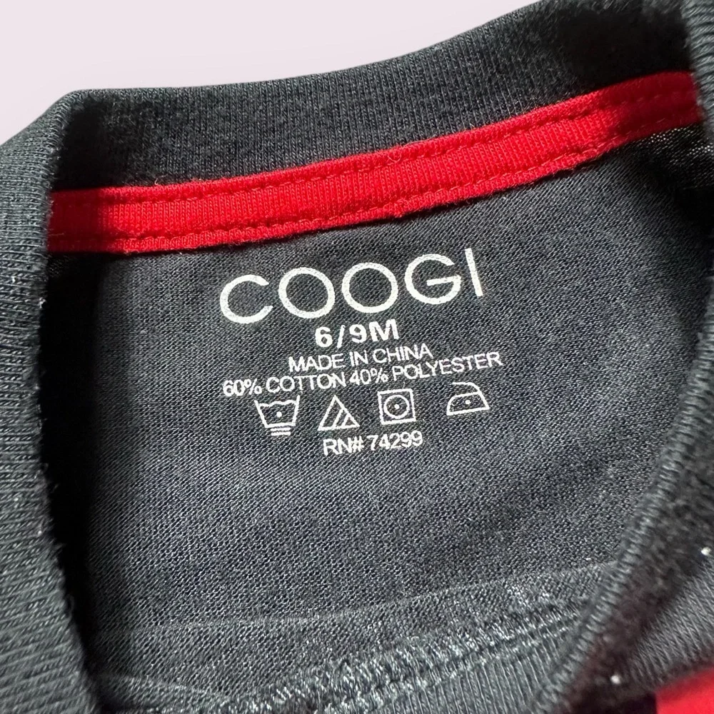 Baby Team Coogi Black Short Sleeve Tee Shirt Size 6-9 Months
